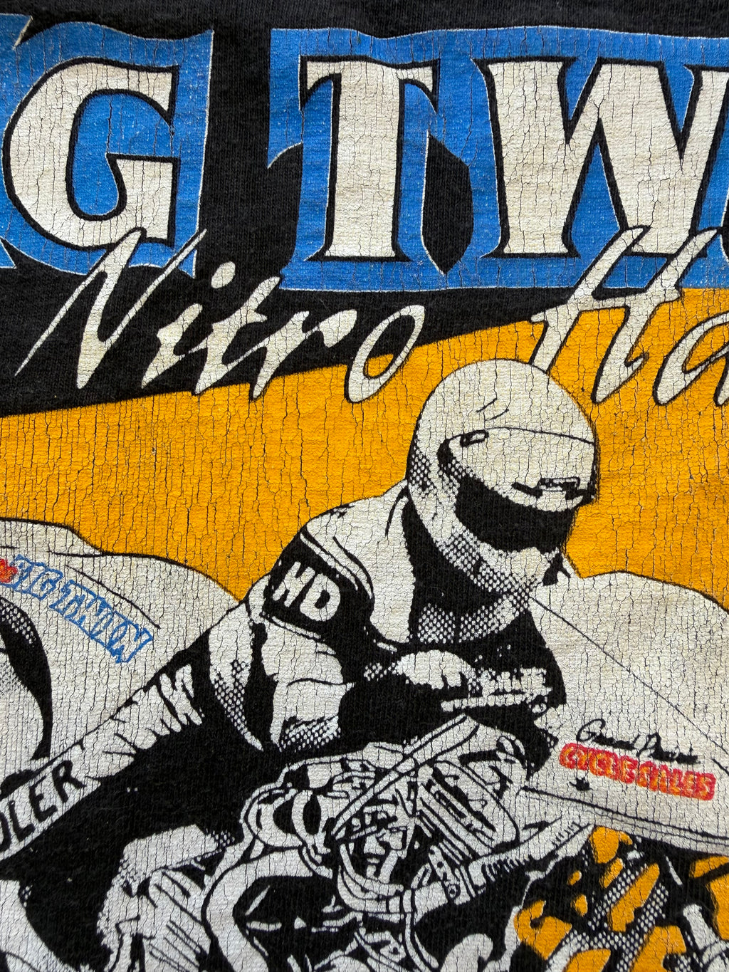 Vintage 1990 Grand Prairie Cycle Sales pocket tee