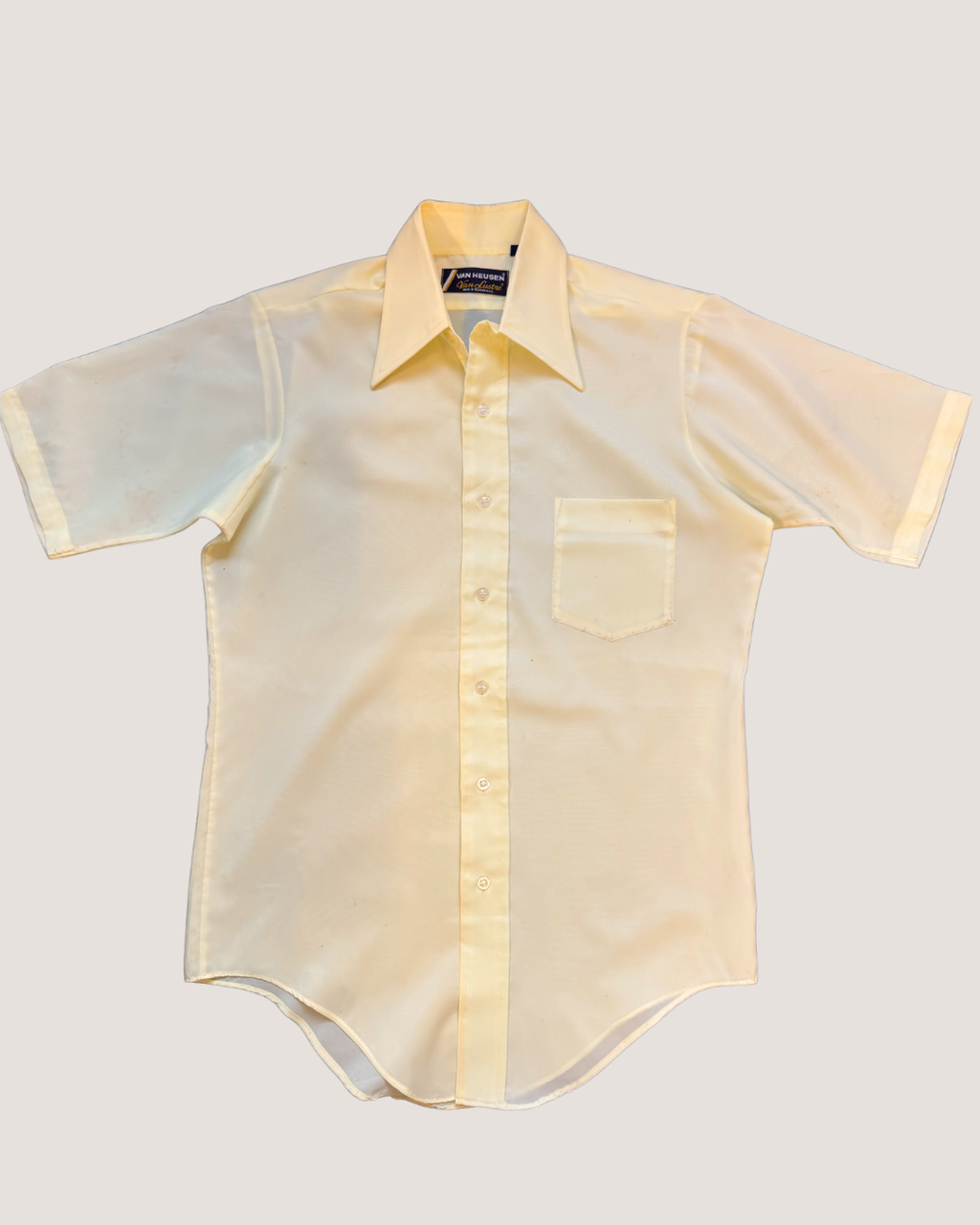 Van Heusen Yellow Short Sleeve Shirt