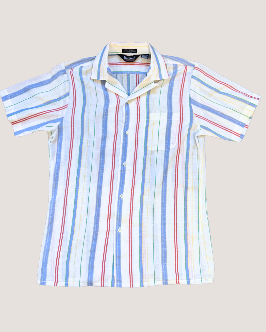 Tommy Bahama “Par Four” Multicolor Striped Short-Sleeve Shirt