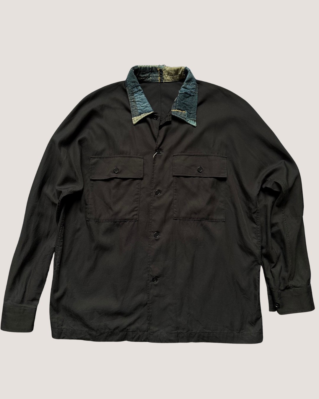 Kuon Boro collar shirt