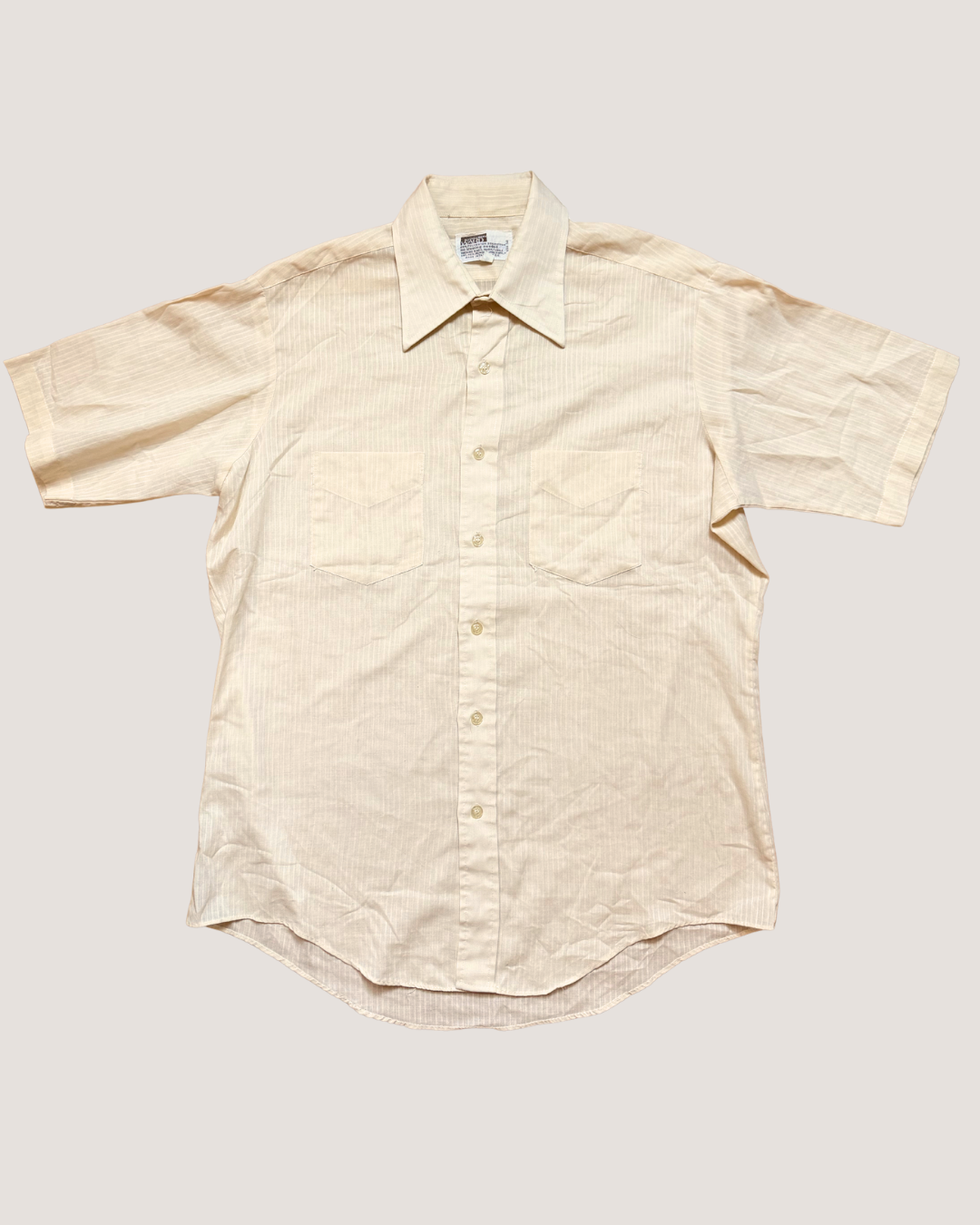 Montgomery Ward Beige Short Sleeves Shirt