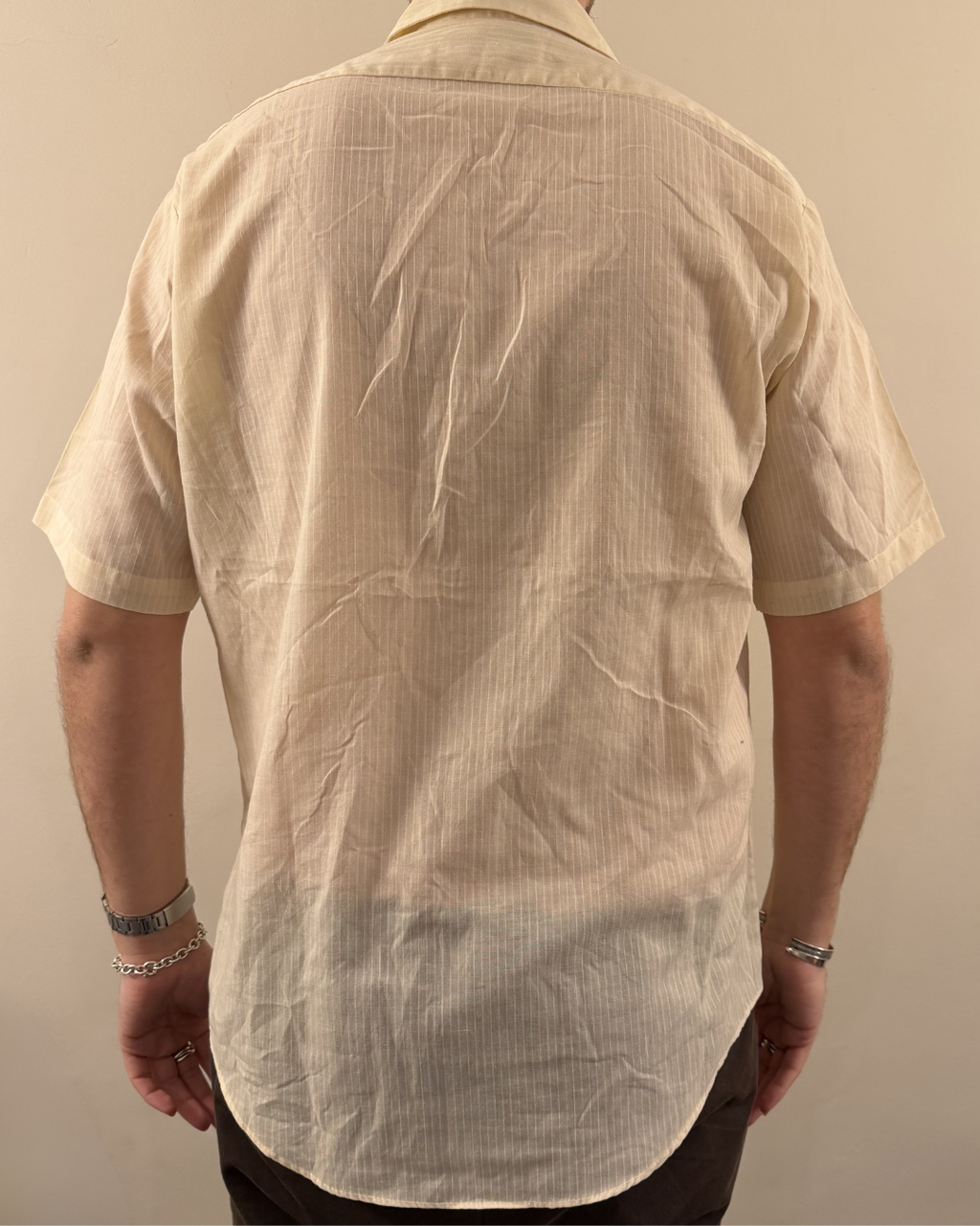 Montgomery Ward Beige Short Sleeves Shirt