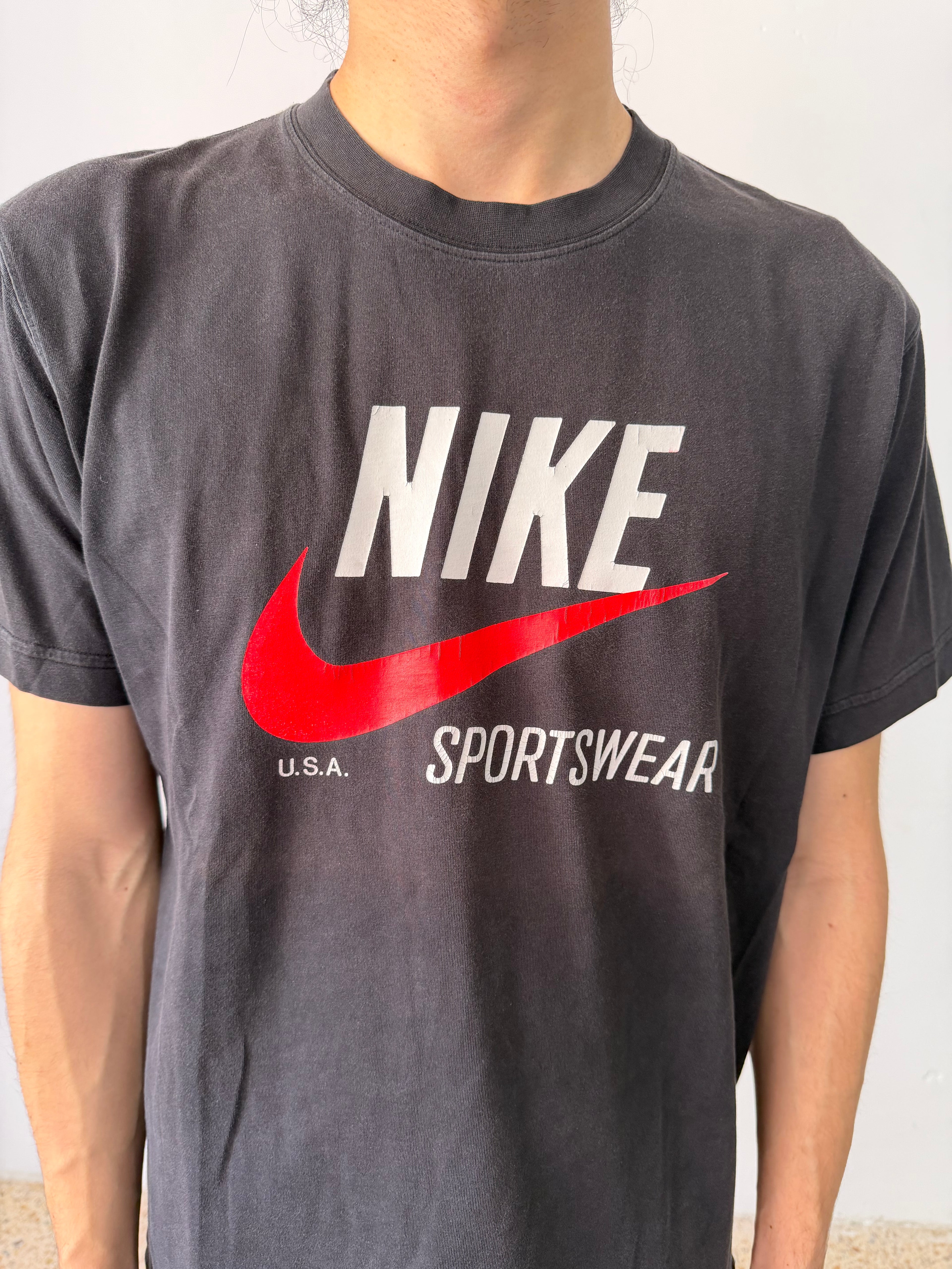 Vintage-Style Nike Sportswear Tee — Black