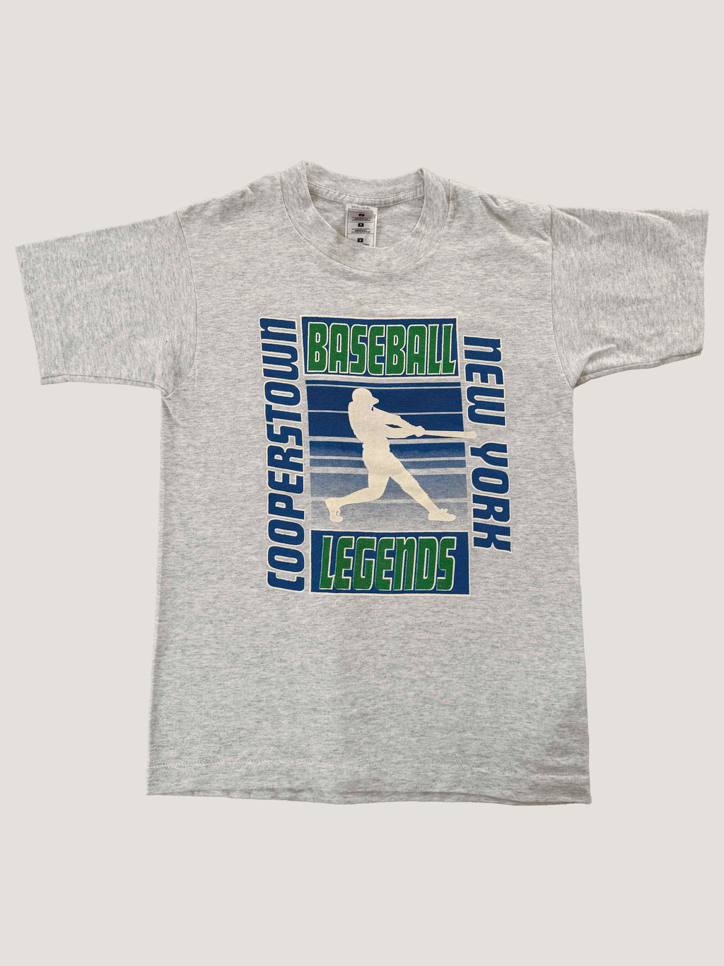 Vintage Cooperstown Baseball Legends Tee — Heather Grey