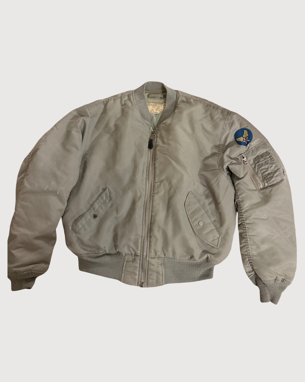 Grey MA-1 Bomber Jacket