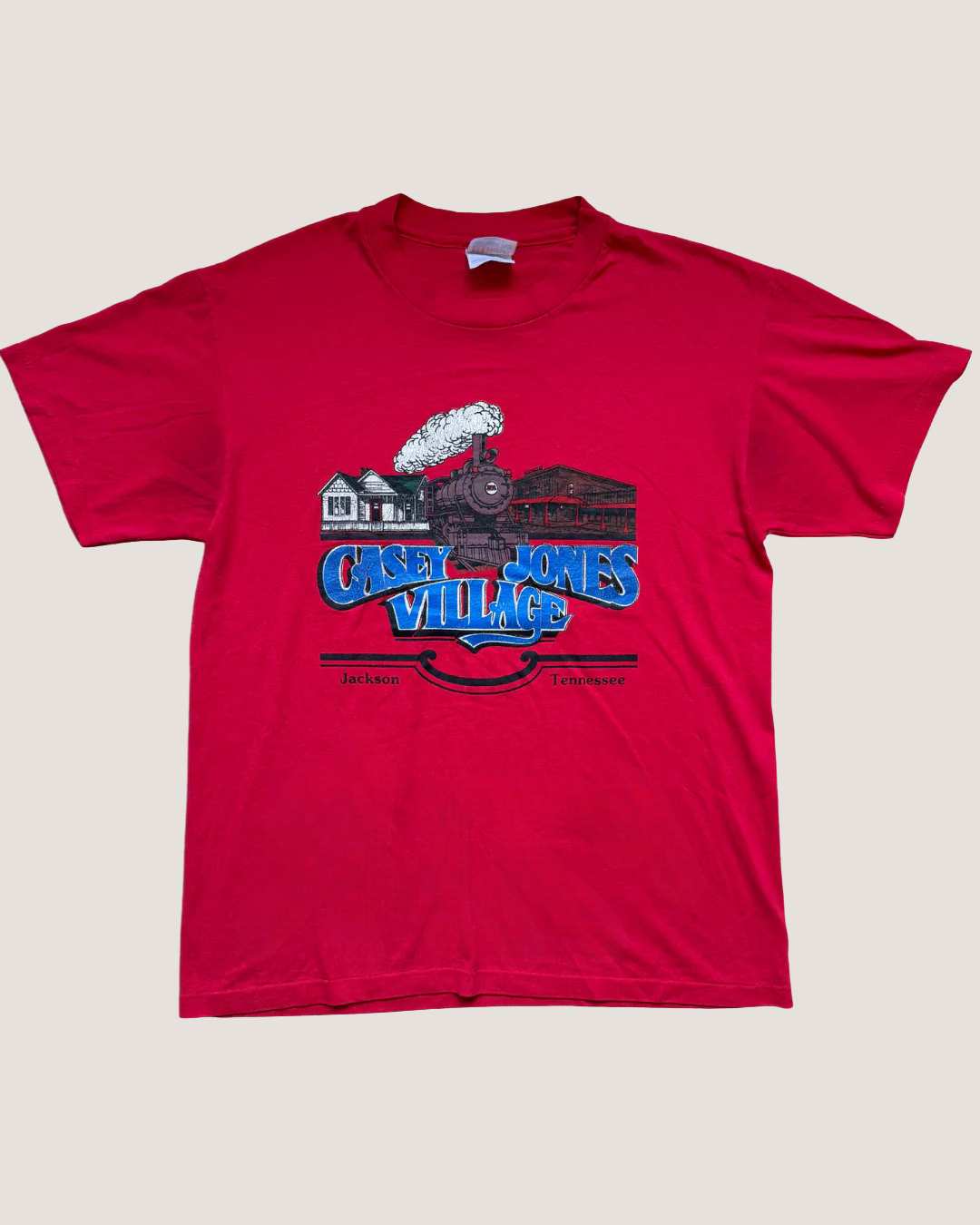 Casey jones village red tee, train museum in Jackson Tennesse