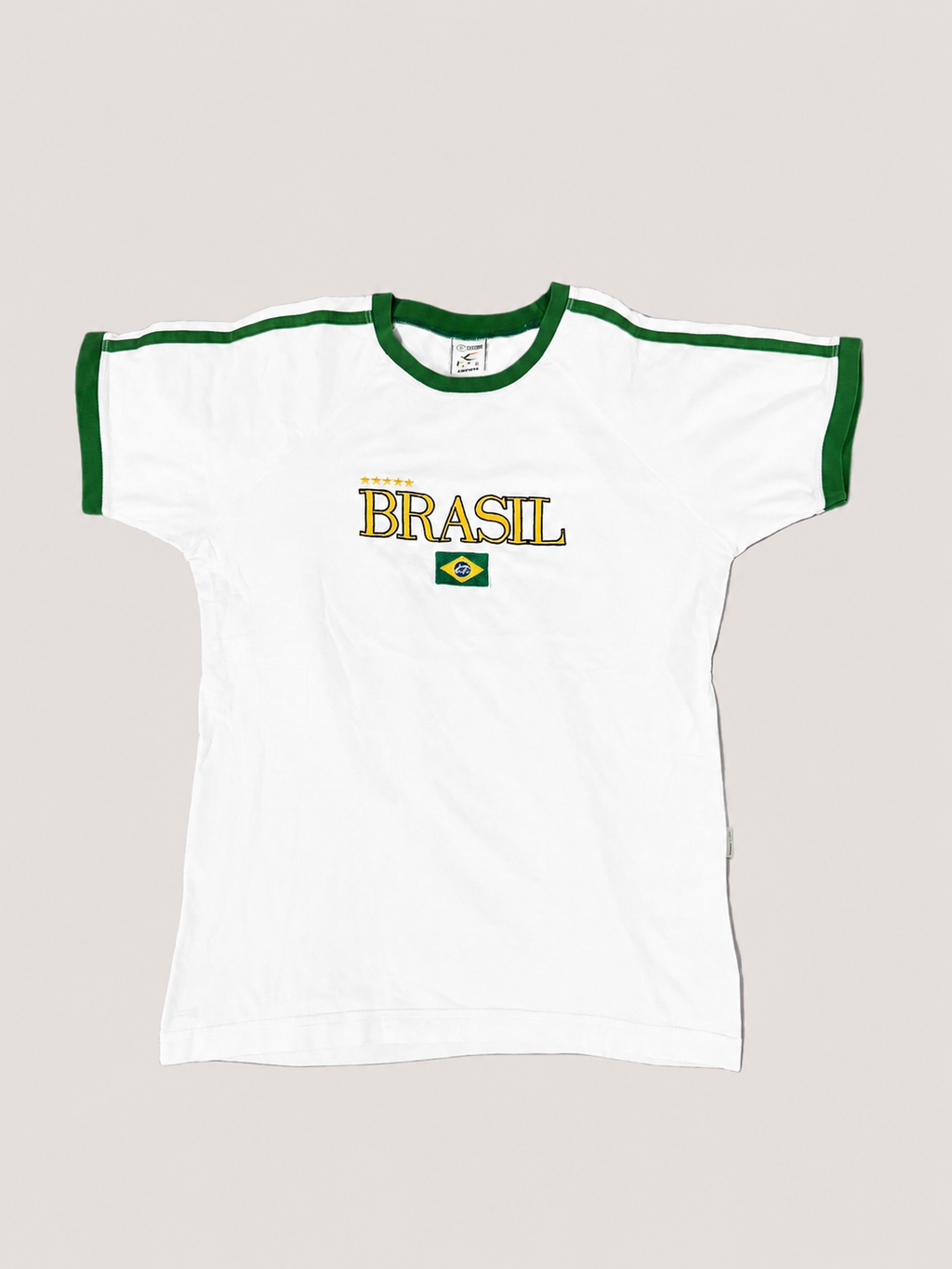 Vintage Brasil Football Ringer Tee — Pierim, Made in Brazil