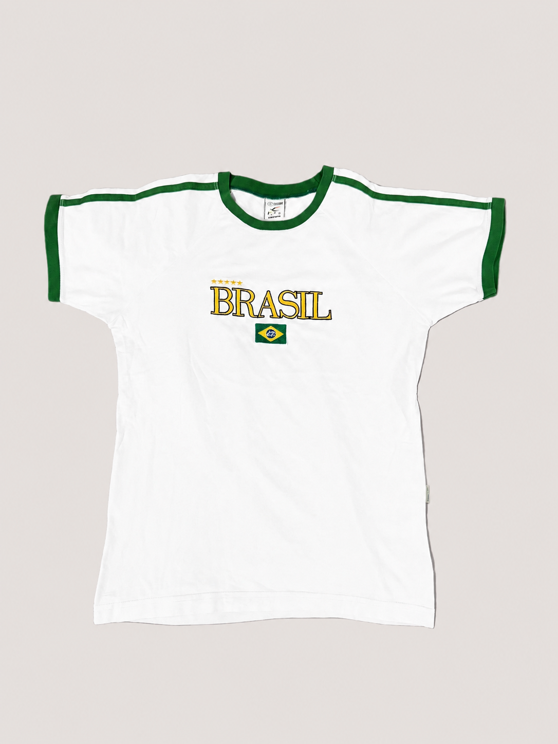 Vintage Brasil Football Ringer Tee — Pierim, Made in Brazil