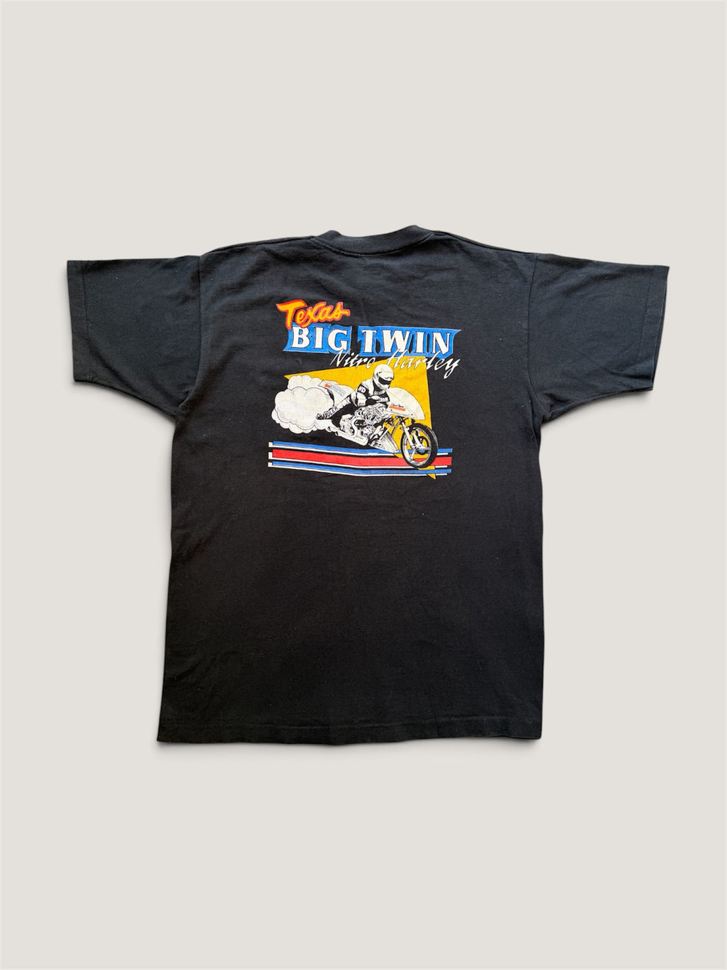 Vintage 1990 Grand Prairie Cycle Sales pocket tee