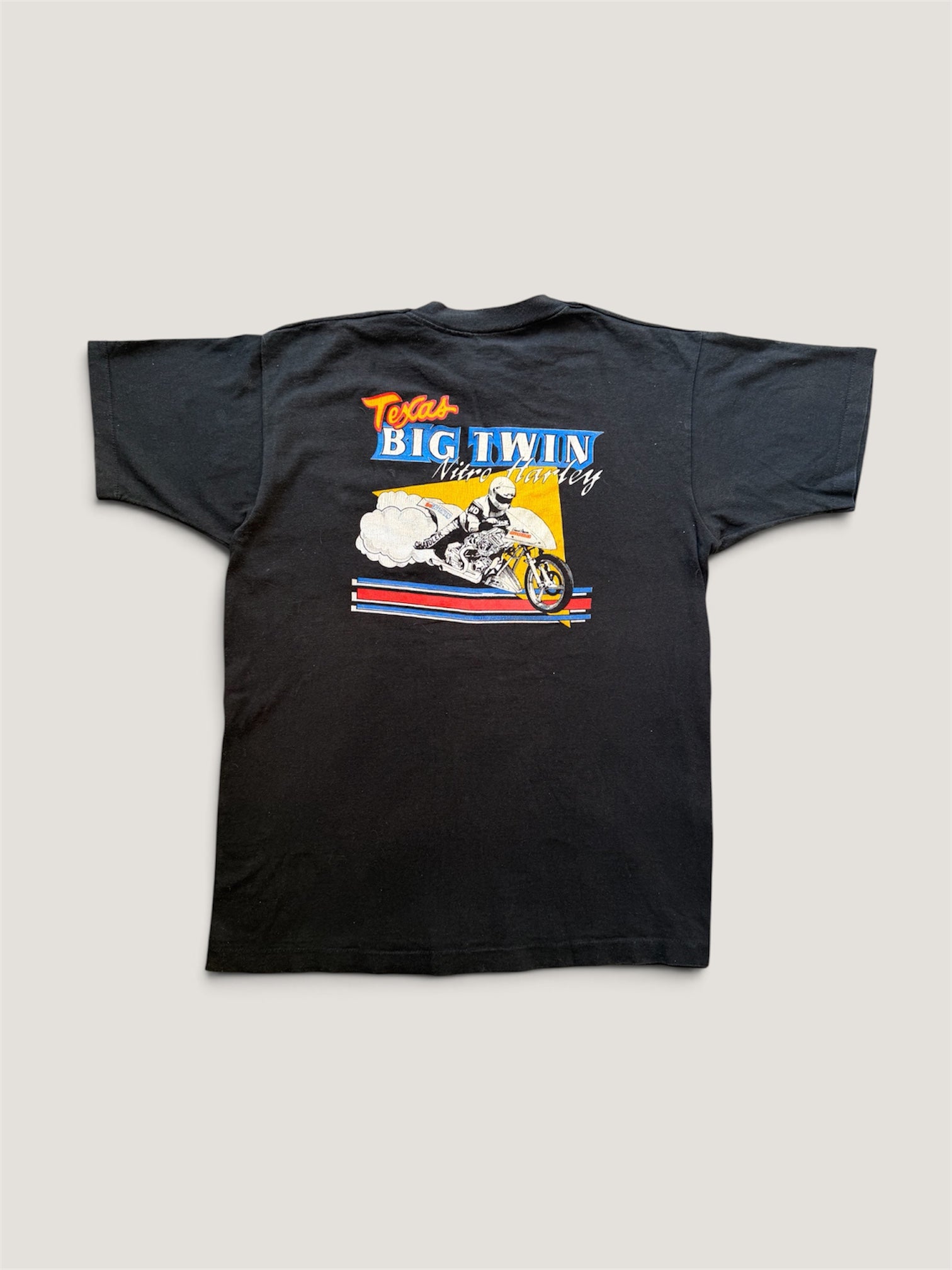 Vintage 1990 Grand Prairie Cycle Sales pocket tee