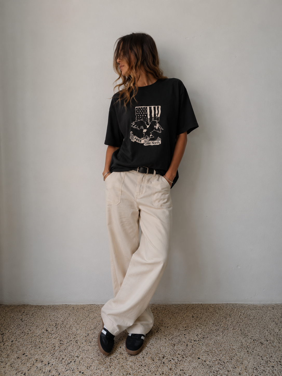FREE OLLIE NORTH Vintage Eagle Tee, Late 80s
