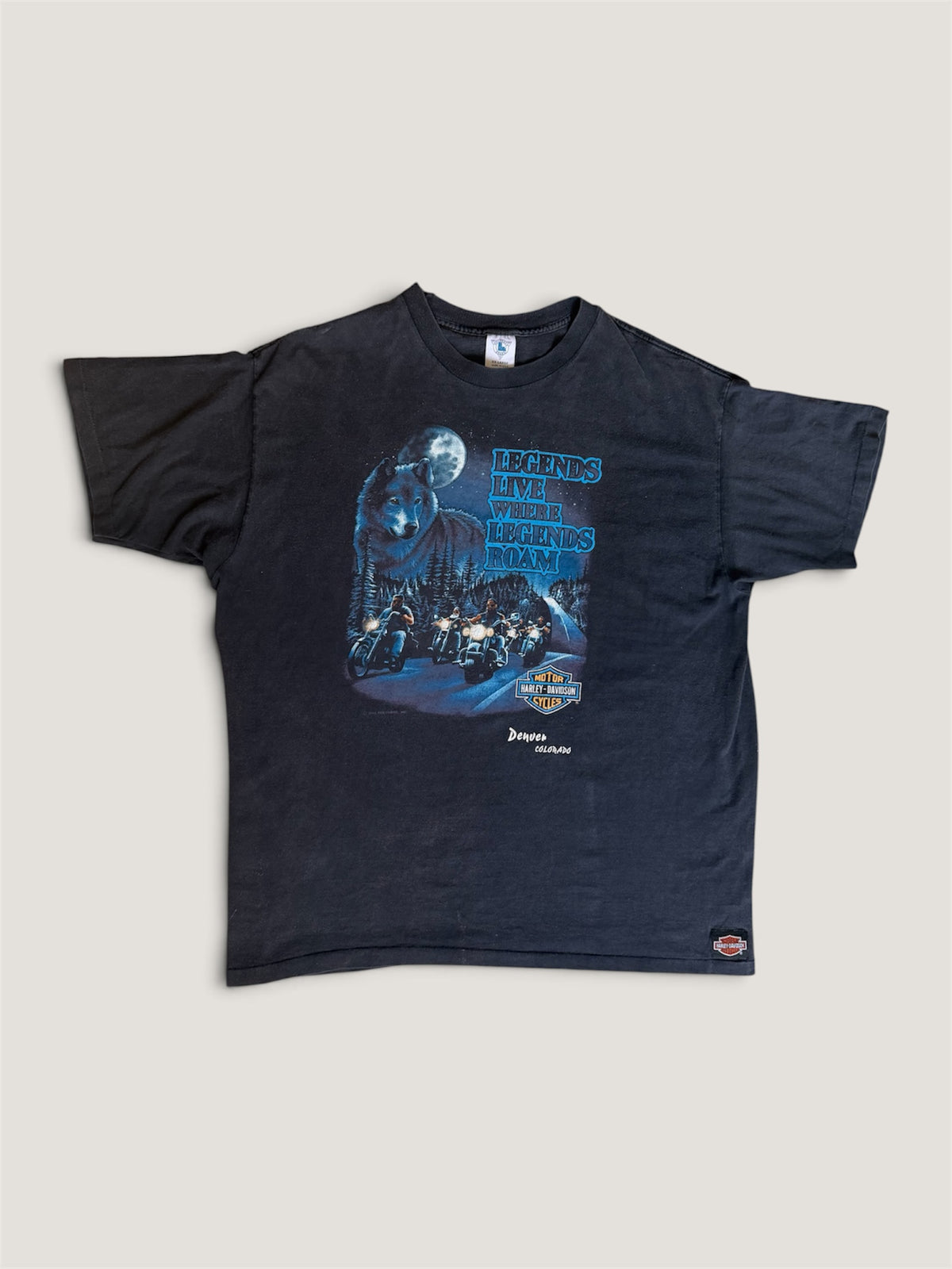 Vintage Holoubek “legends live where legends roam” tee 1991, denver colorado