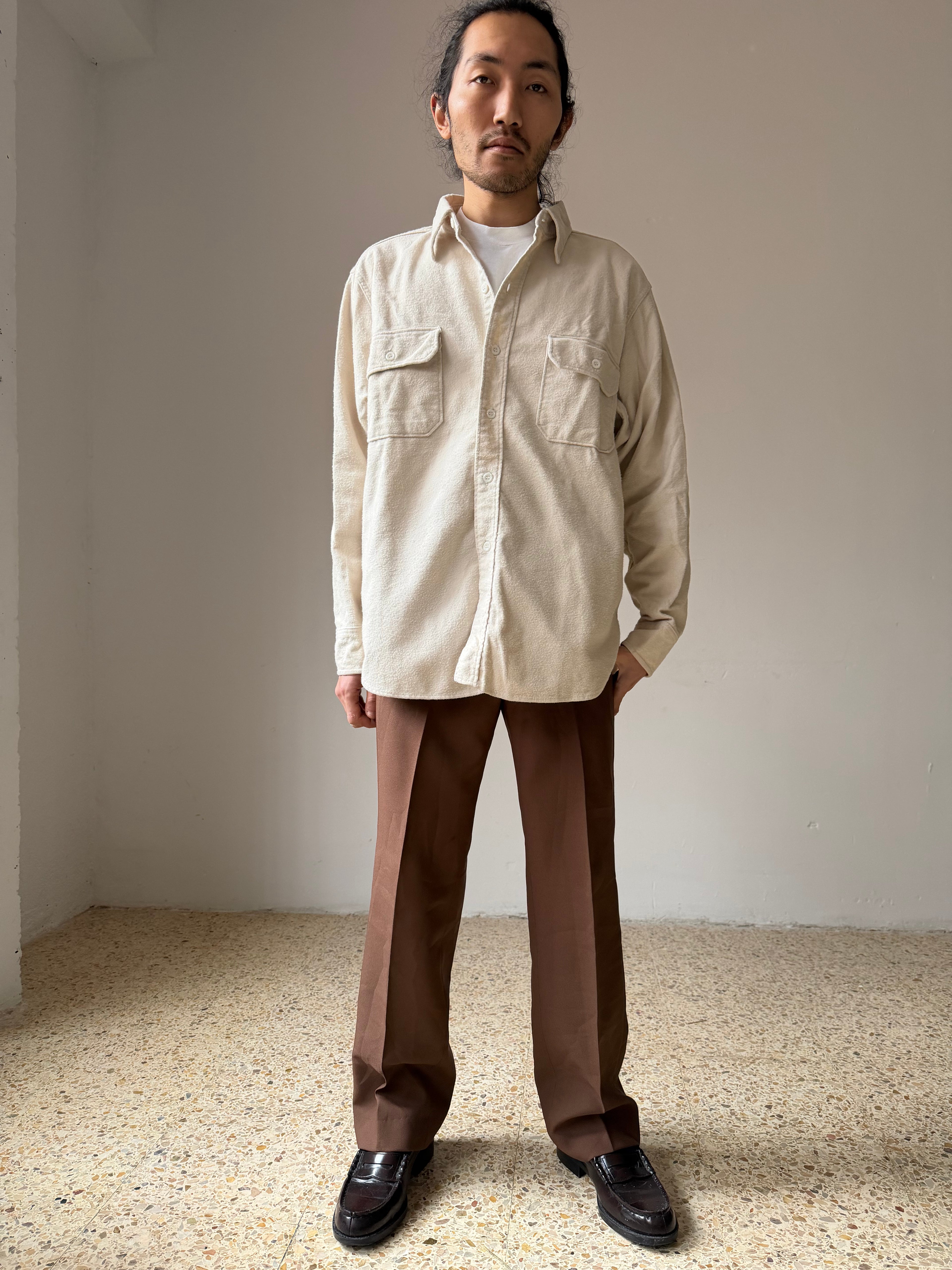 Woolrich White Flannel Shirt