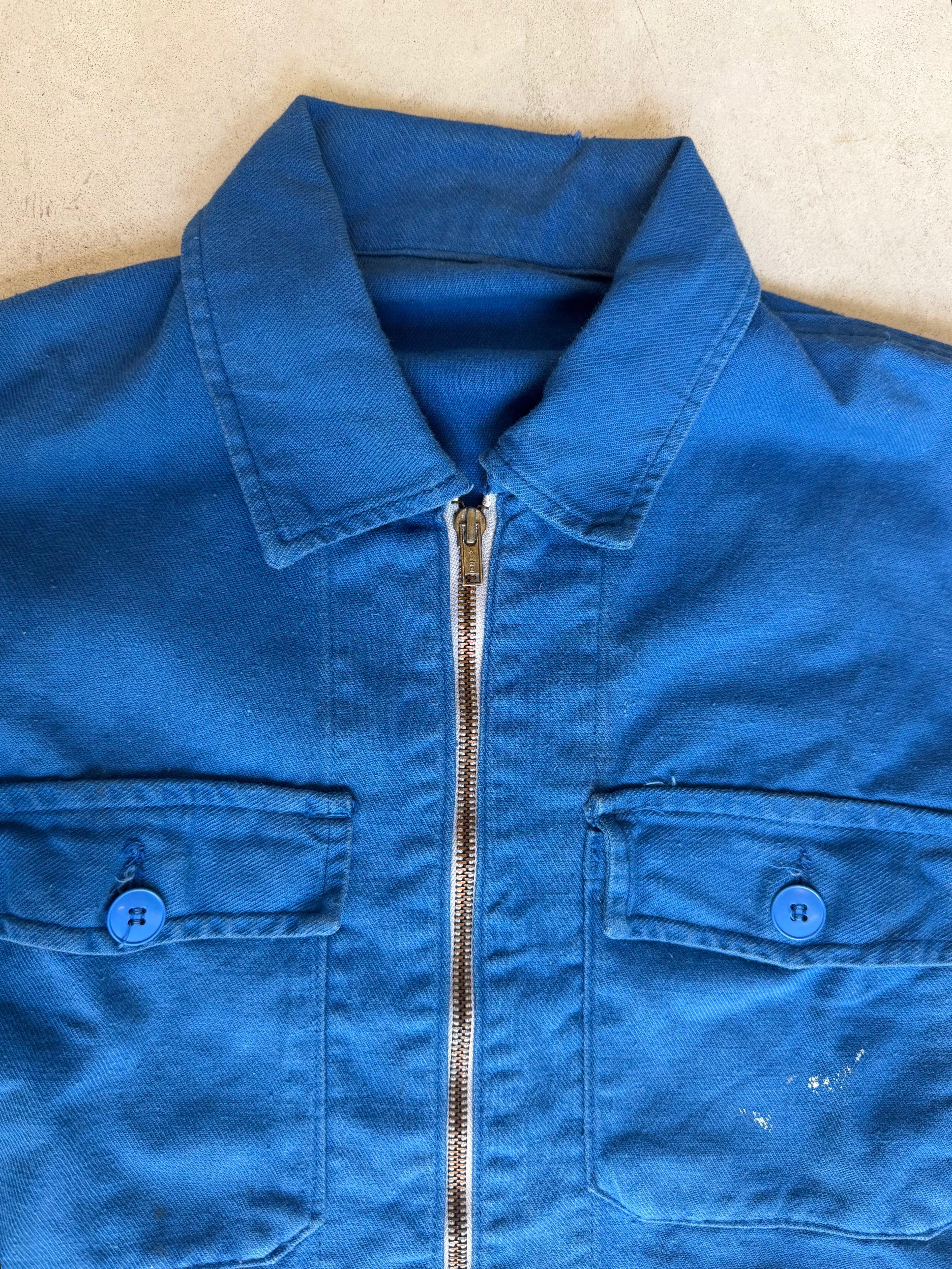 1960s French Bleu de Travail Cyclist Jacket