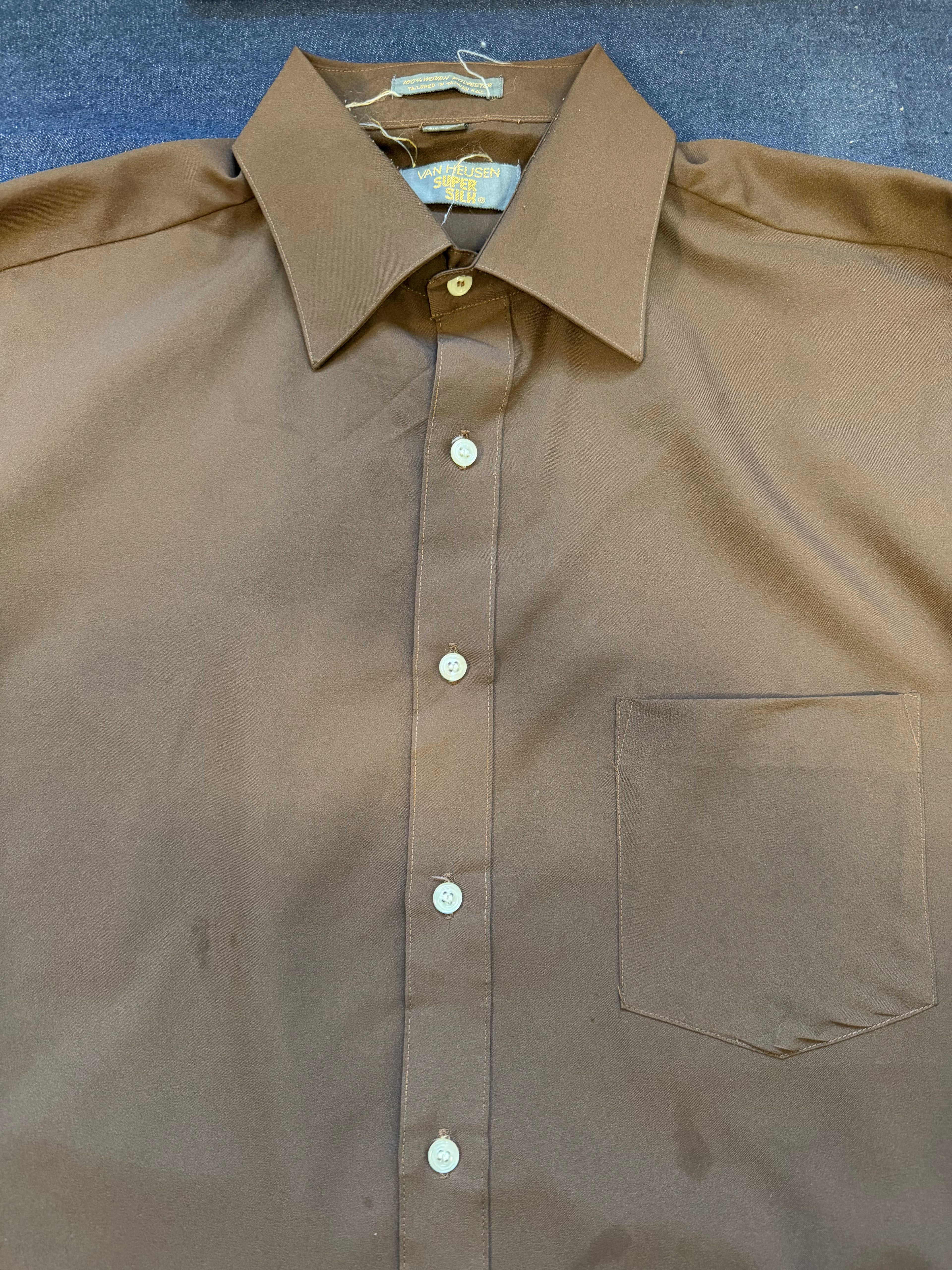 Van Heusen Super Silk Brown Shirt
