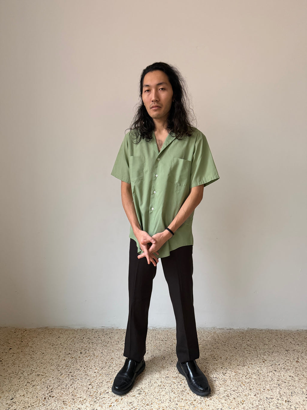 Green Short-sleeved Shirt