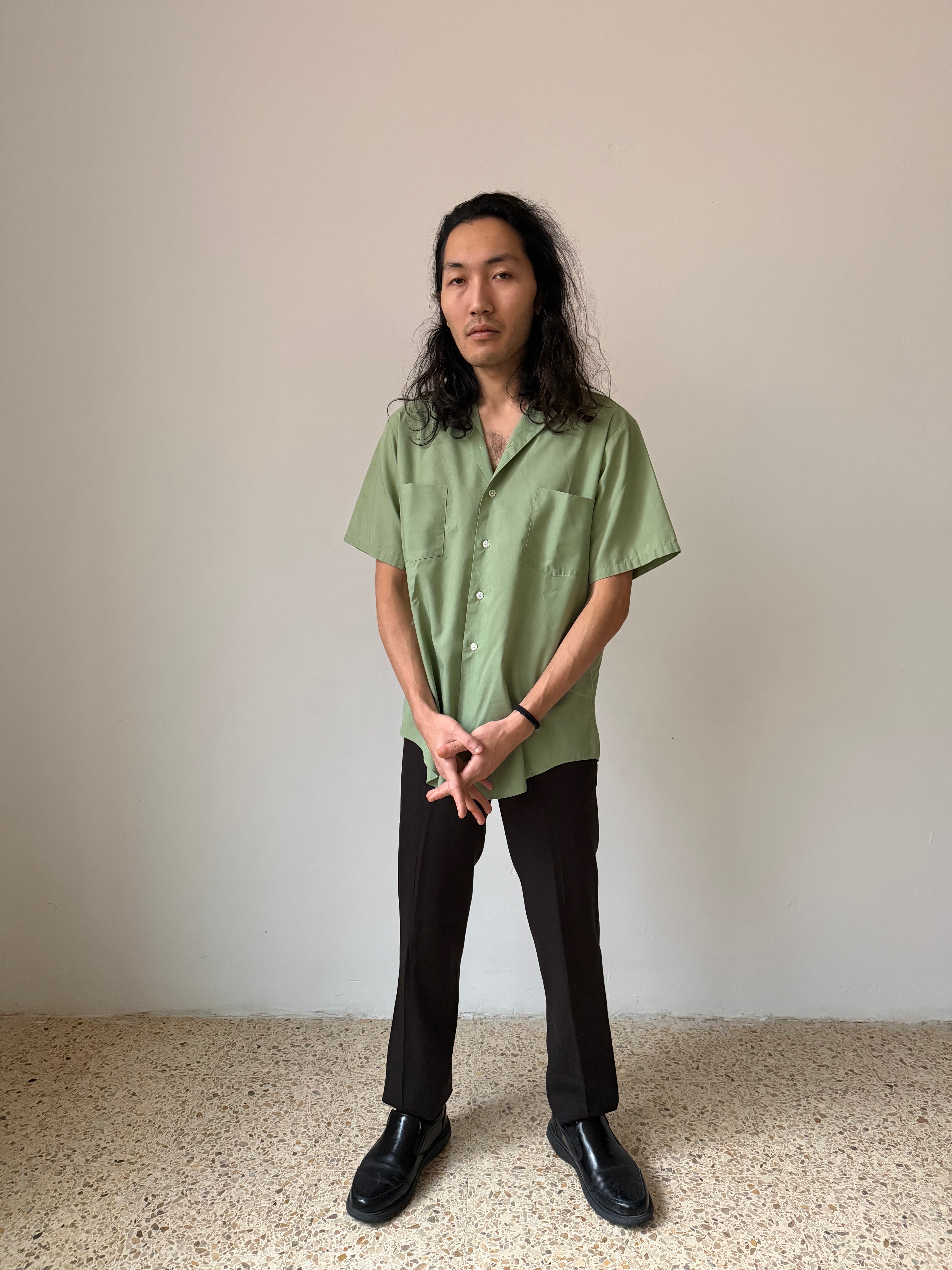 Green Short-sleeved Shirt