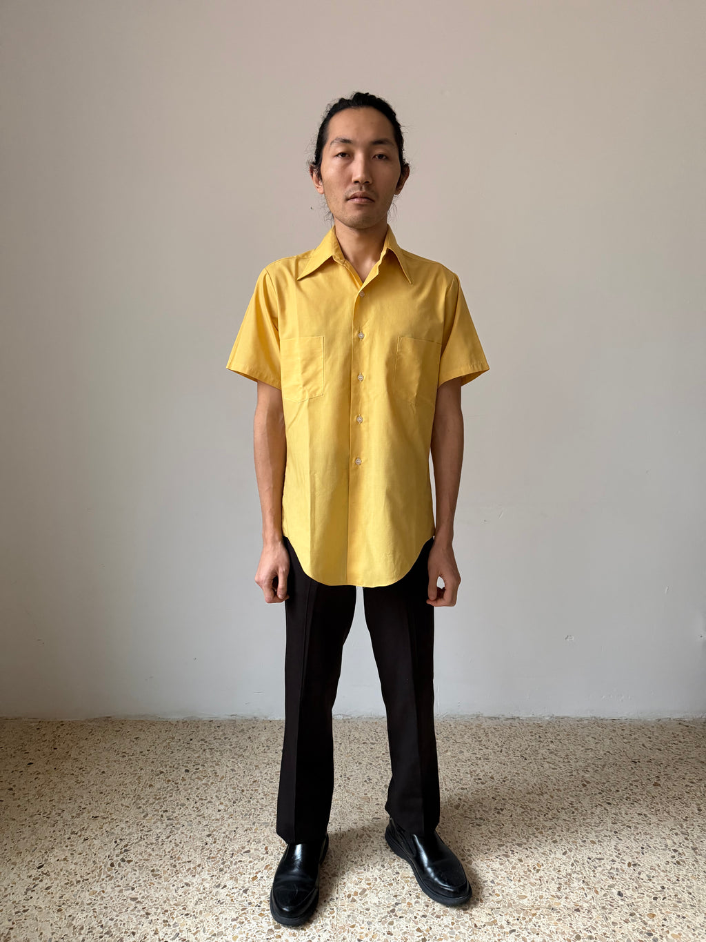 Wells Royal Prest Yellow Shirt