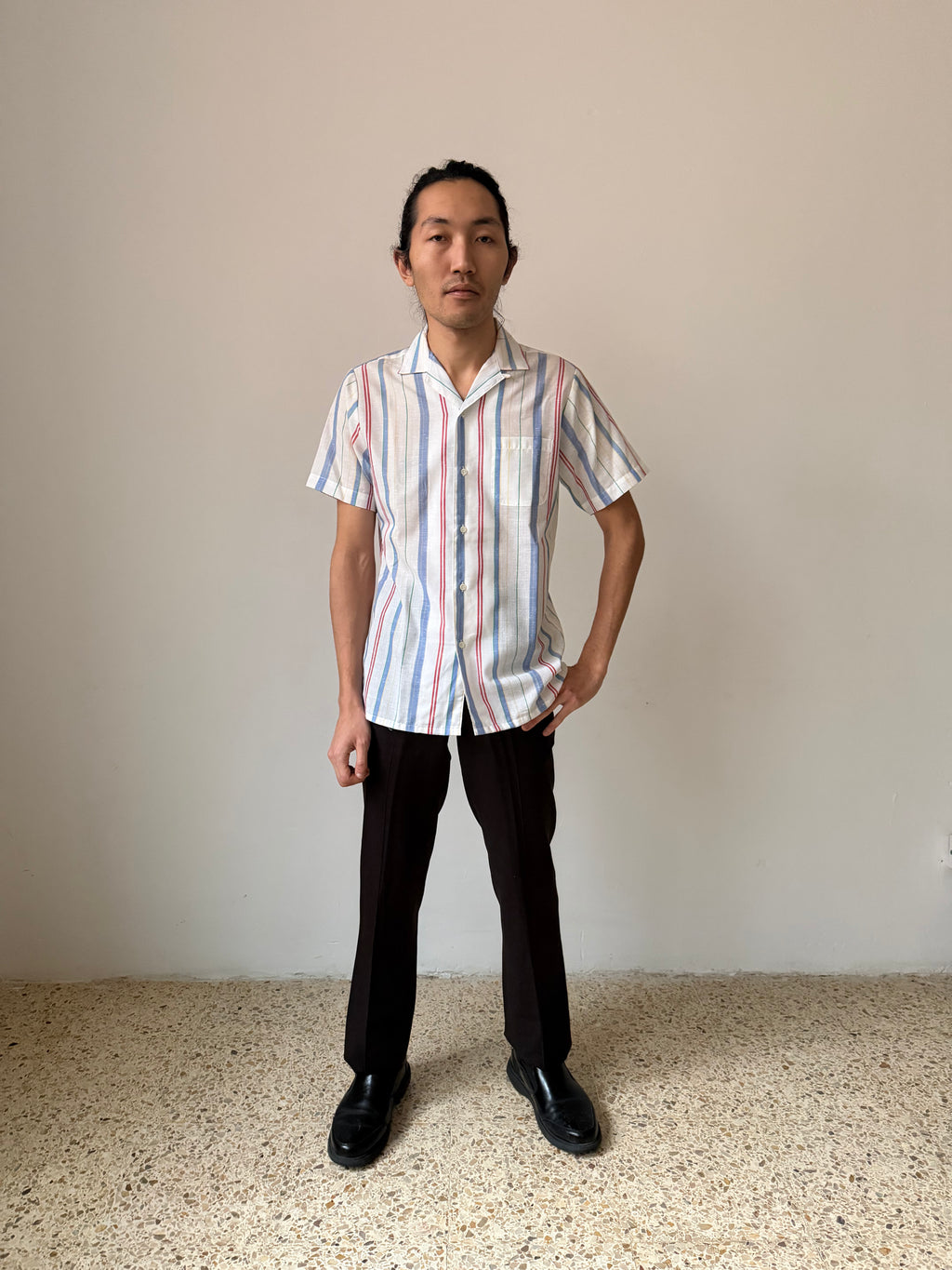 Tommy Bahama “Par Four” Multicolor Striped Short-Sleeve Shirt