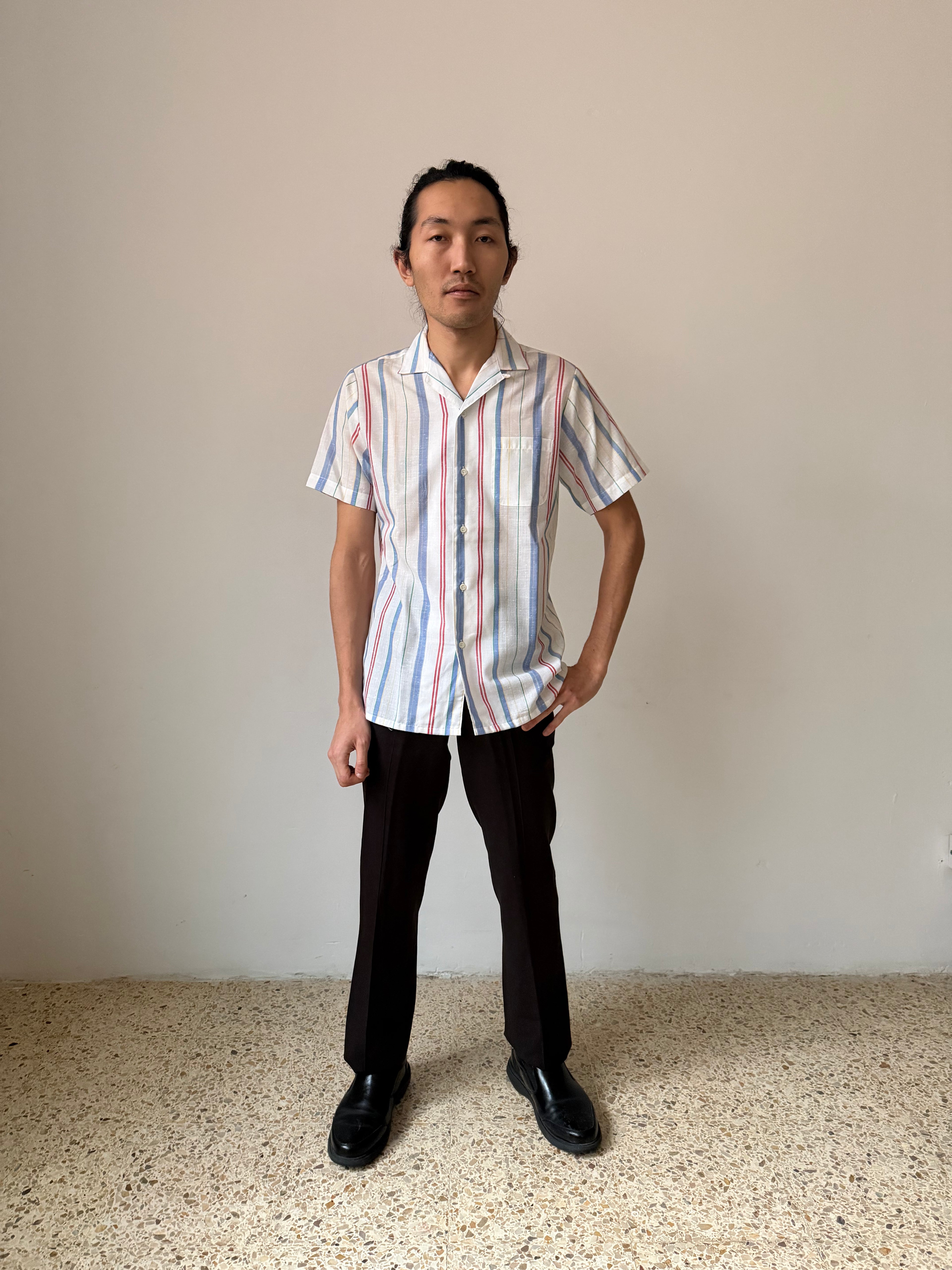 Tommy Bahama “Par Four” Multicolor Striped Short-Sleeve Shirt