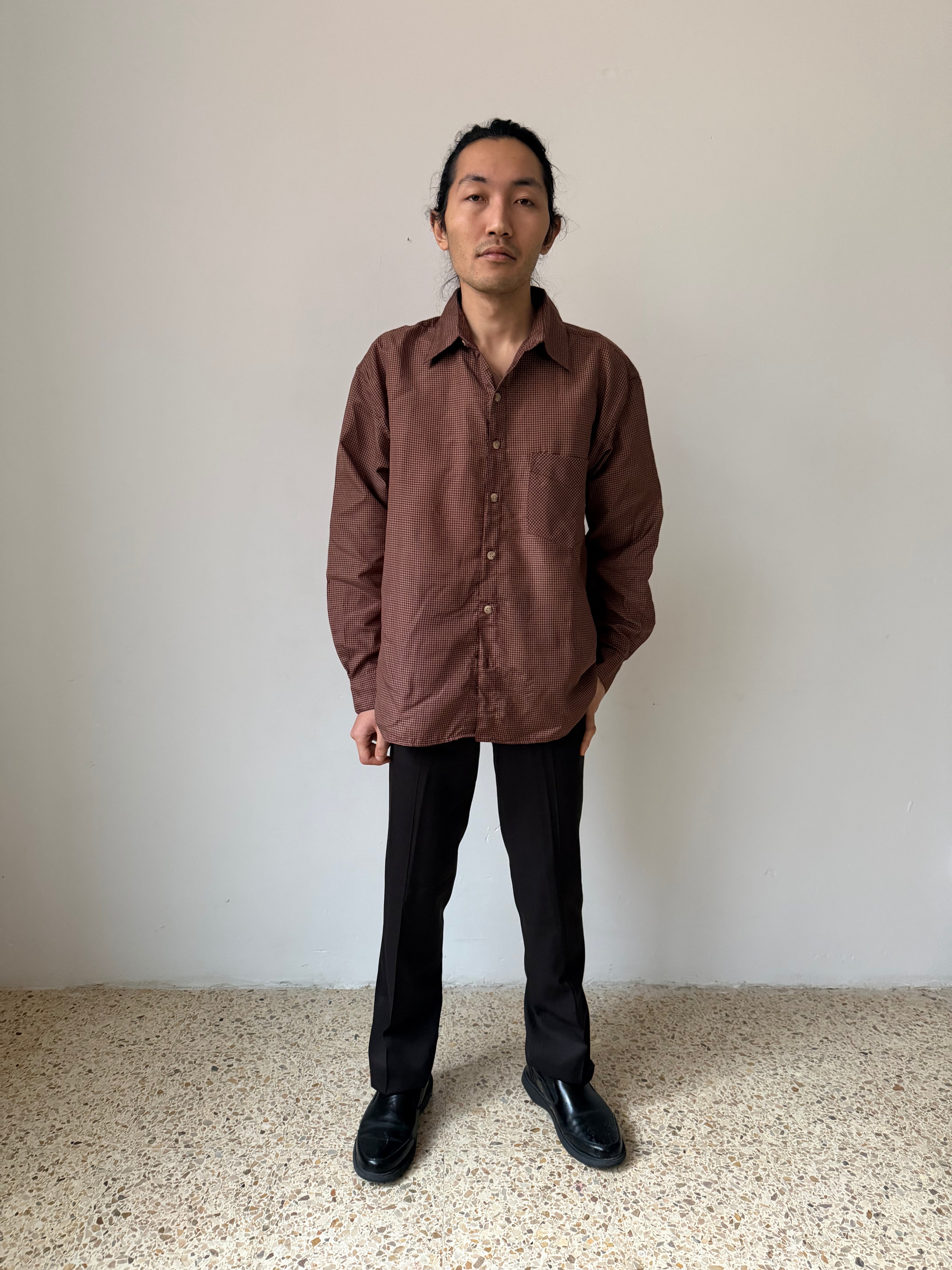 Brown Checkered Shirt