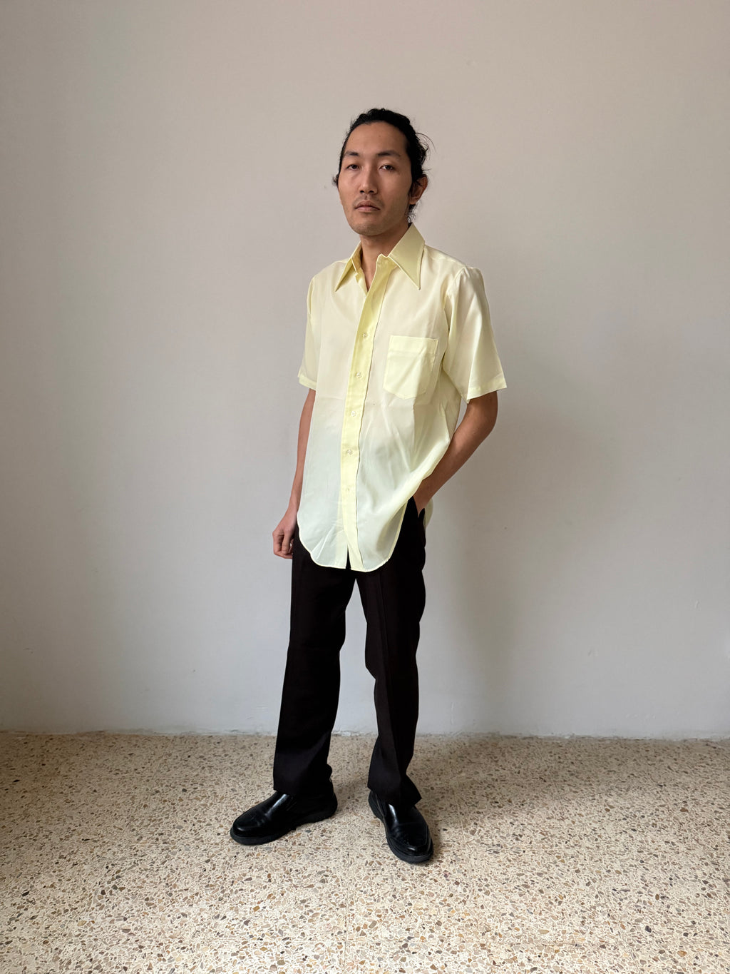 Van Heusen Yellow Short Sleeve Shirt