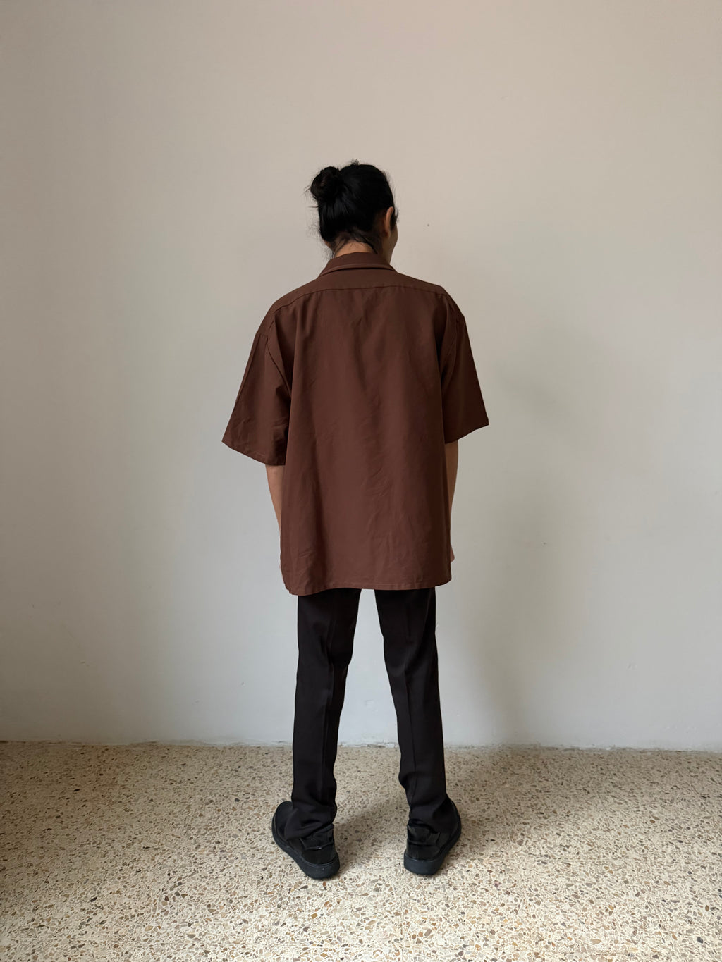 Vintage 1970s Black Poly Pants