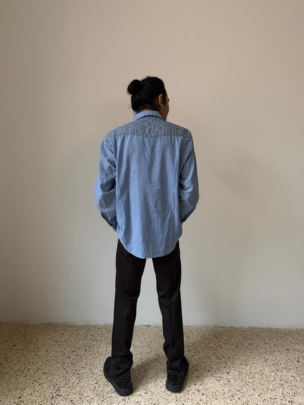 Rappers Blue Shoulder-padded Shirt