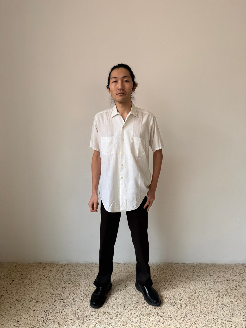 Kennedy's White short-sleeved Shirt