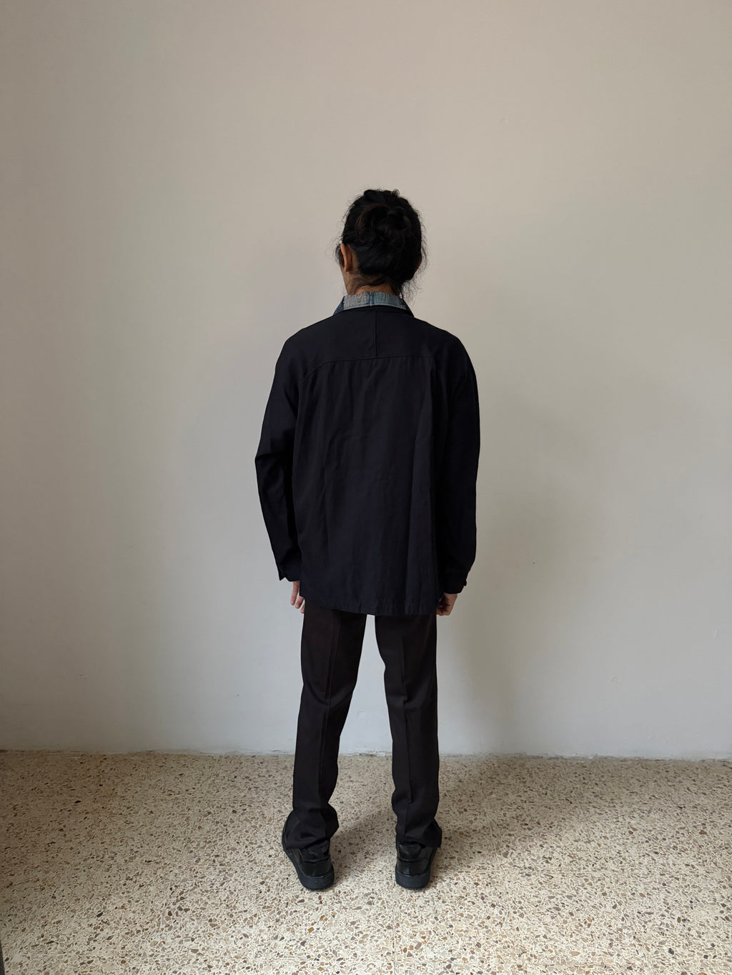 Kuon Boro collar shirt