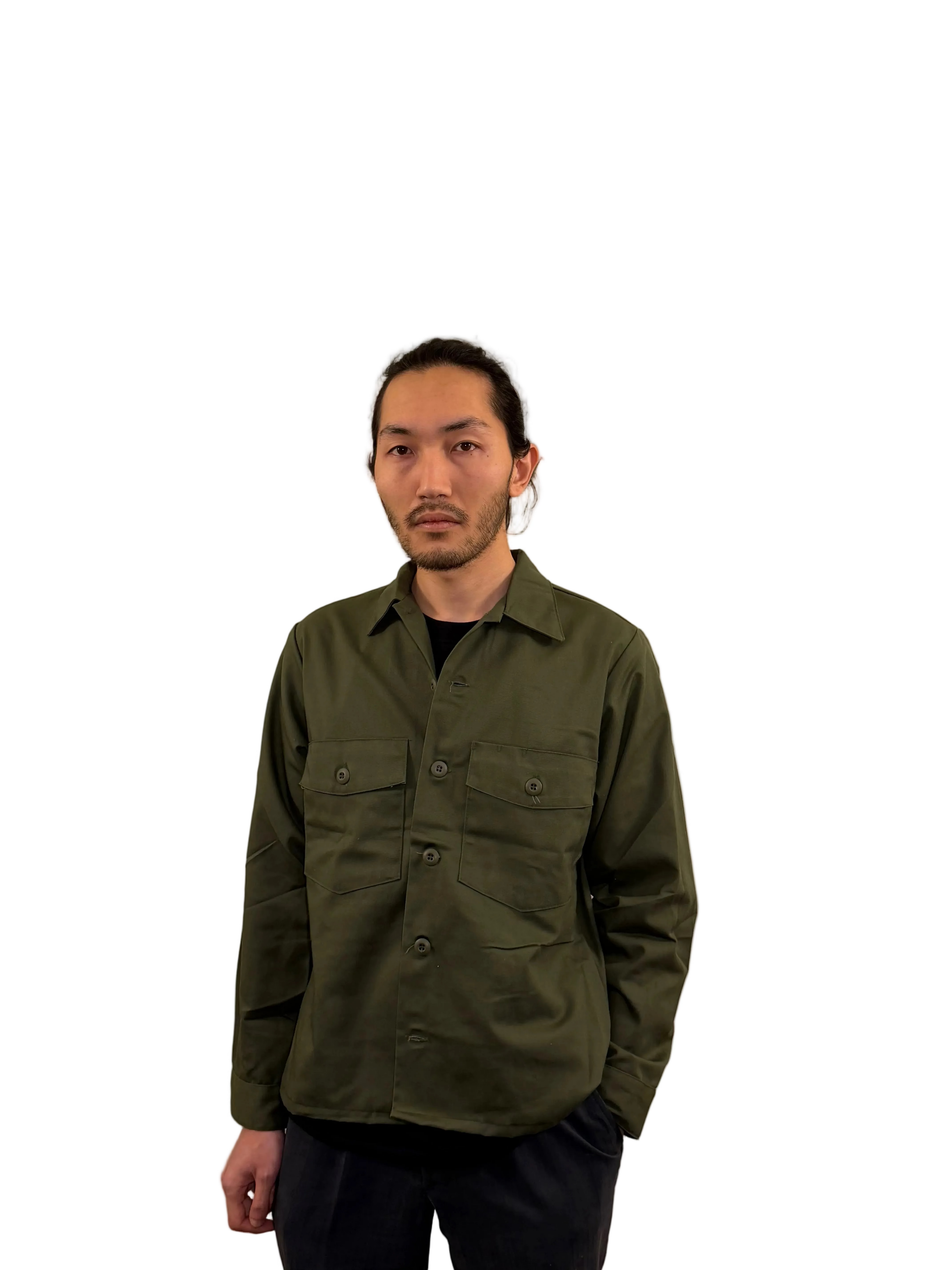 Olive Green Military Utility Shirt