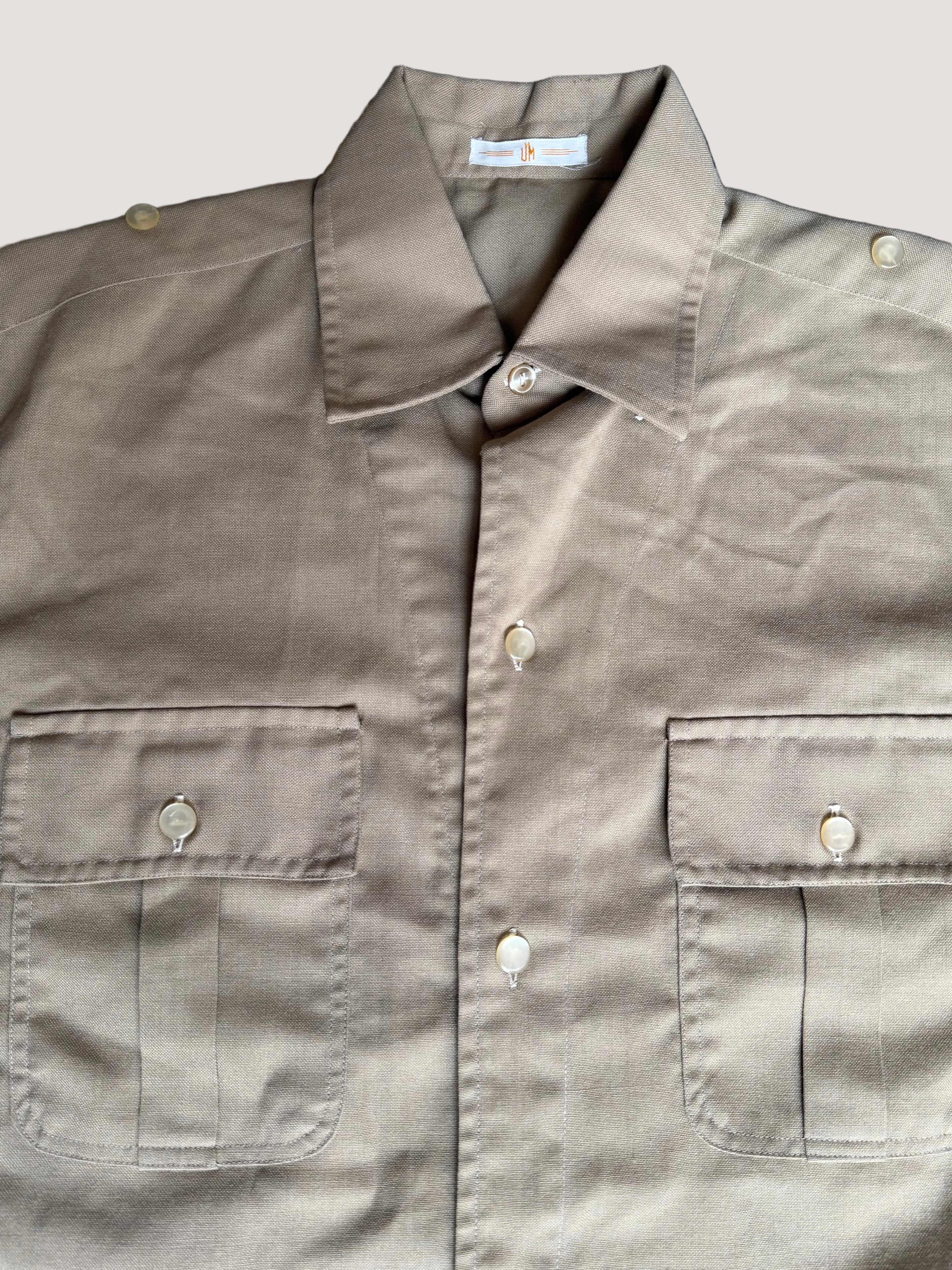 Vintage 1970s Portuguese Military Field Shirt