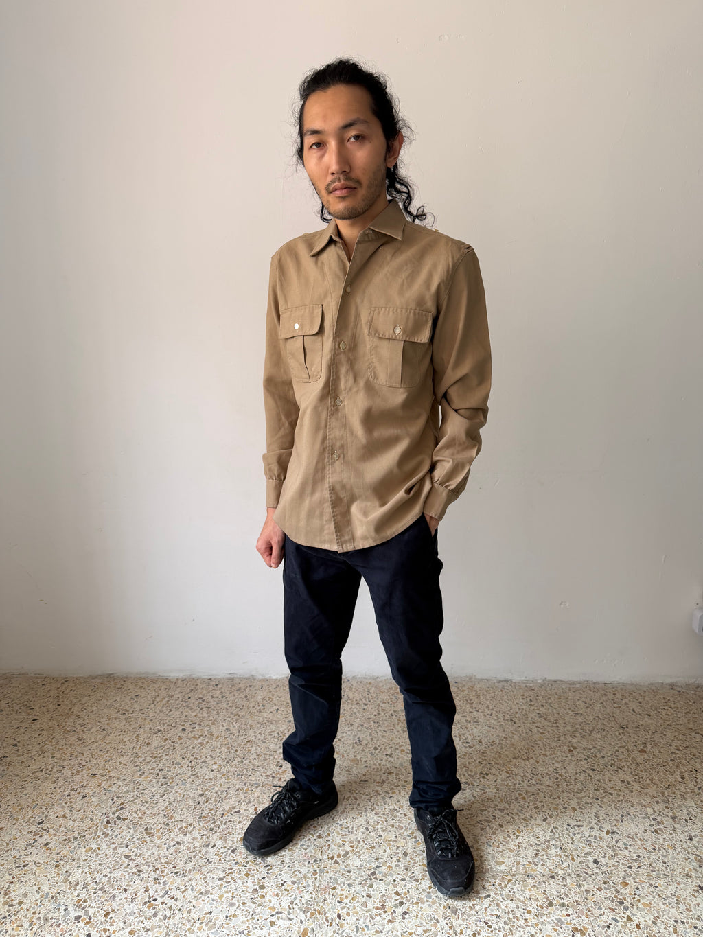Vintage 1970s Portuguese Military Field Shirt