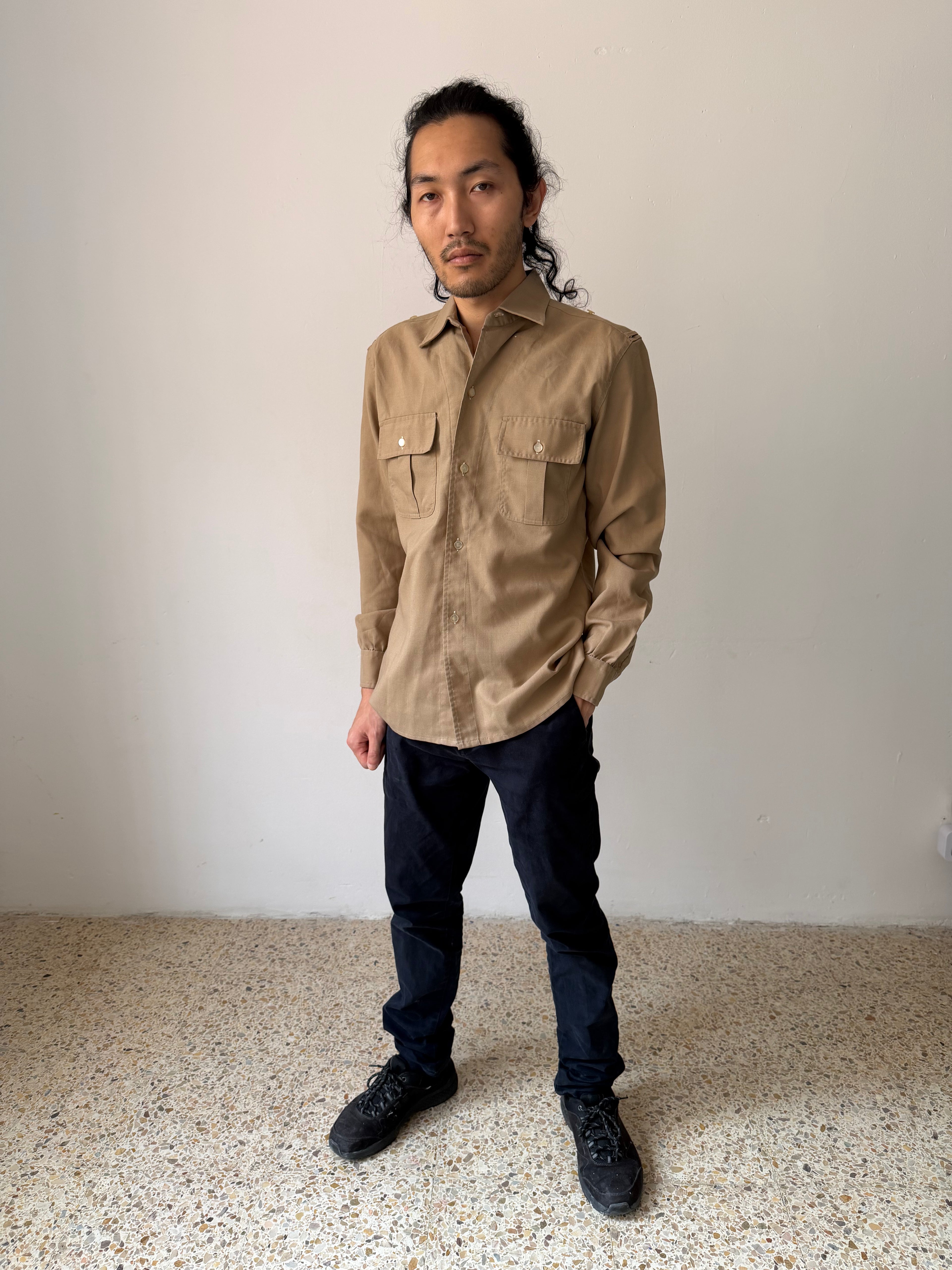Vintage 1970s Portuguese Military Field Shirt
