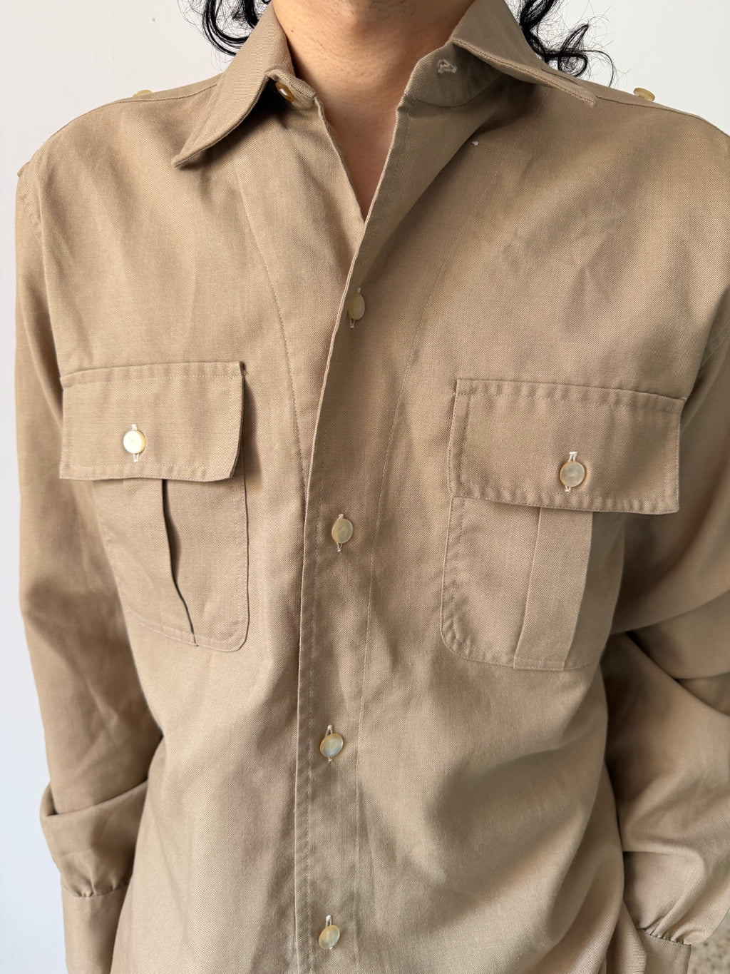 Vintage 1970s Portuguese Military Field Shirt