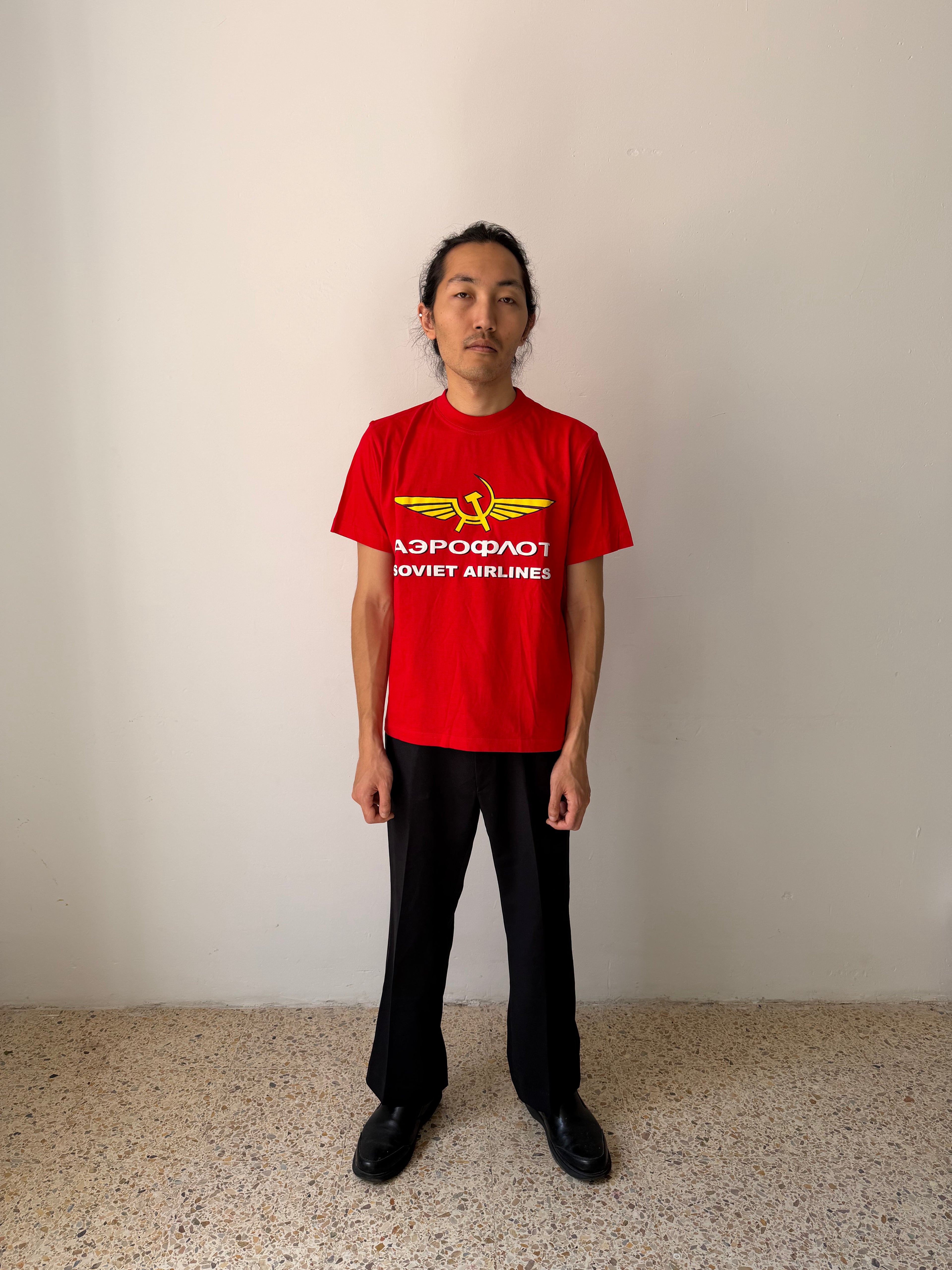 Aeroflot "Soviet Airlines" Graphic Tee — Red