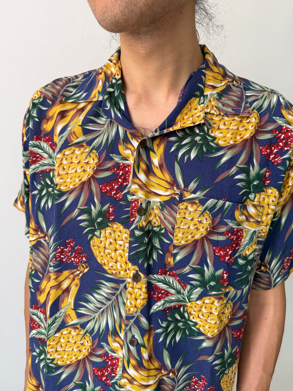 Vintage Hawaiian Shirt "Honolulu Sunset" — King John's, 100% Rayon