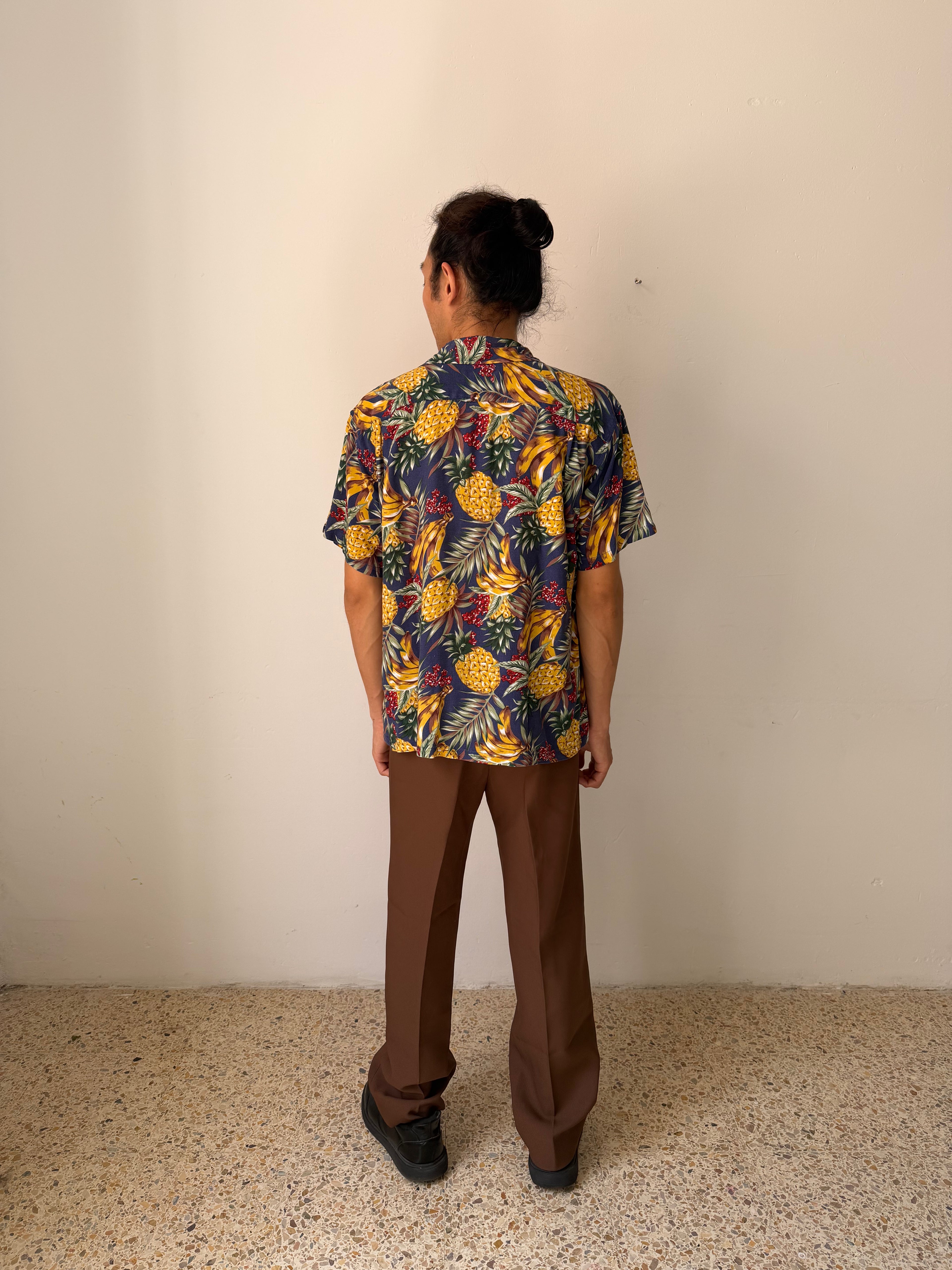 Vintage Hawaiian Shirt "Honolulu Sunset" — King John's, 100% Rayon