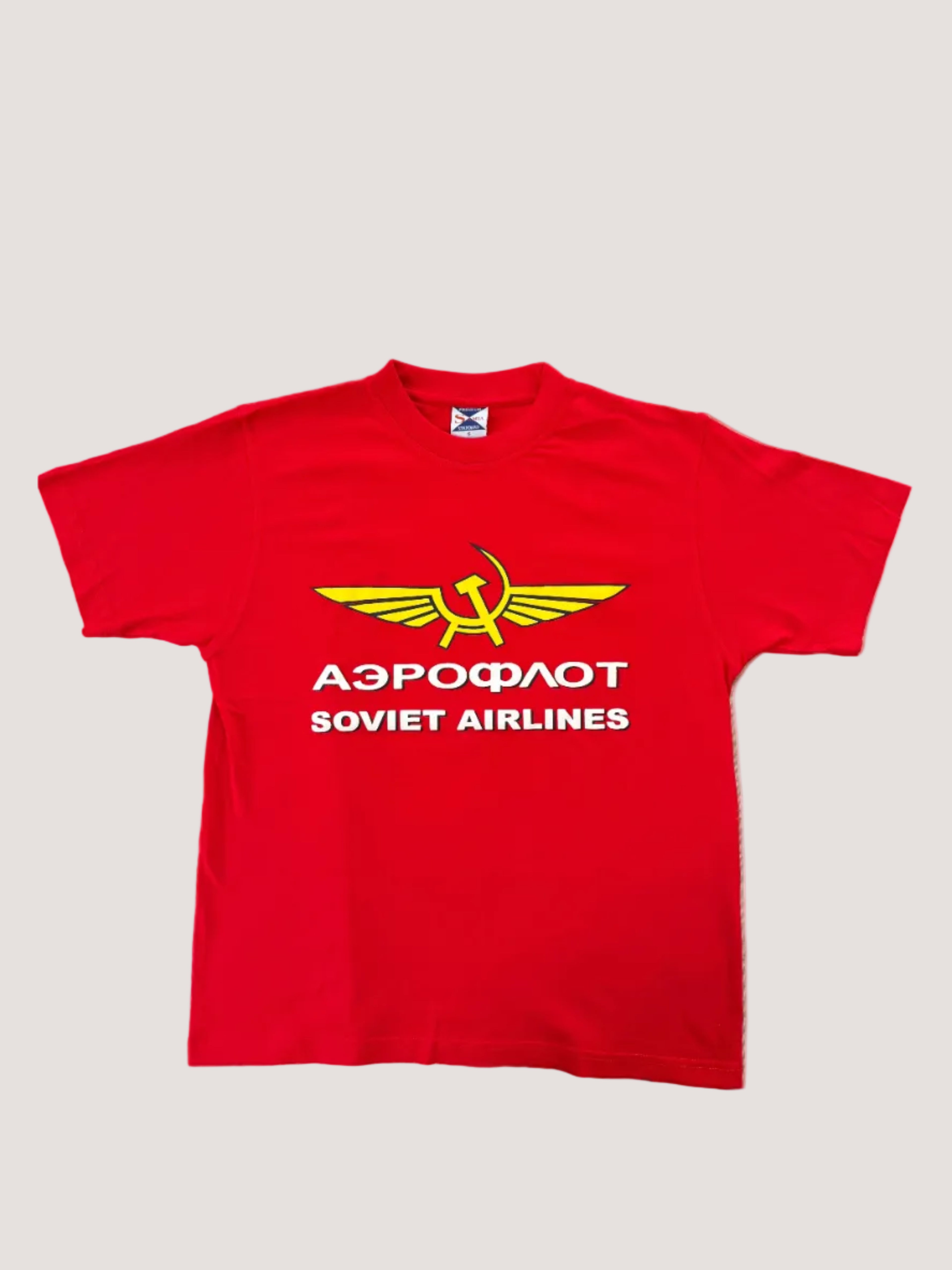 Aeroflot "Soviet Airlines" Graphic Tee — Red