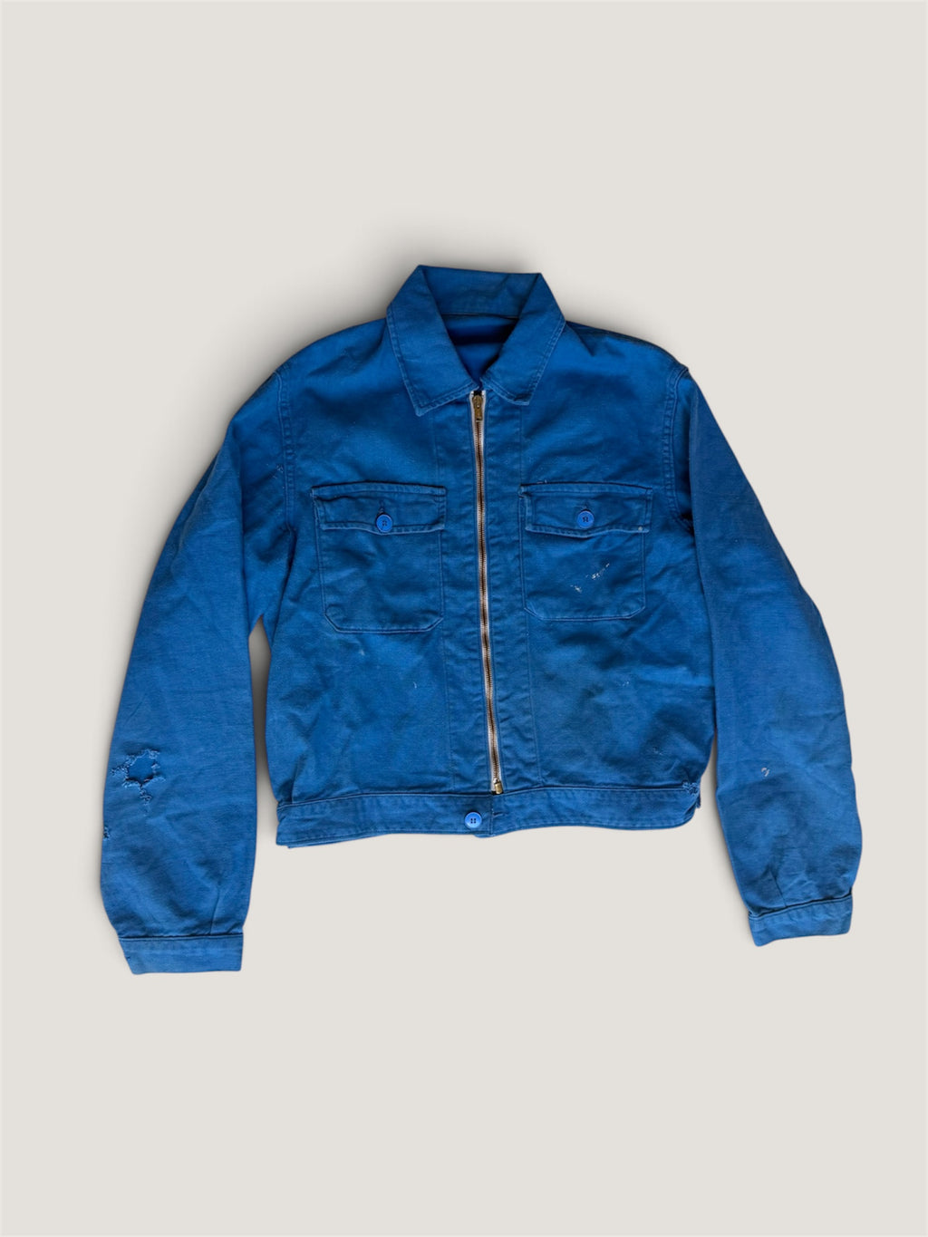 1960s French Bleu de Travail Cyclist Jacket