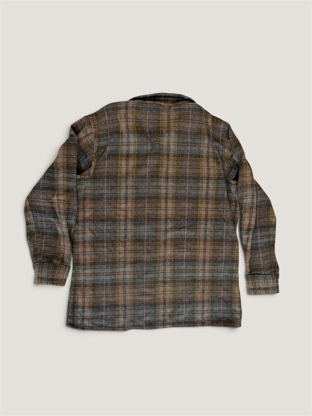 1960s French Workwear Plaid Flannel Shirt