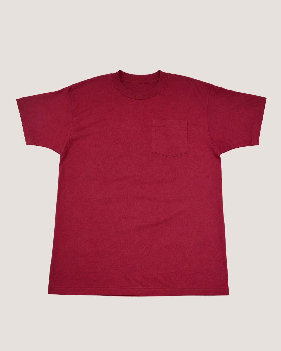 burgundy tee front